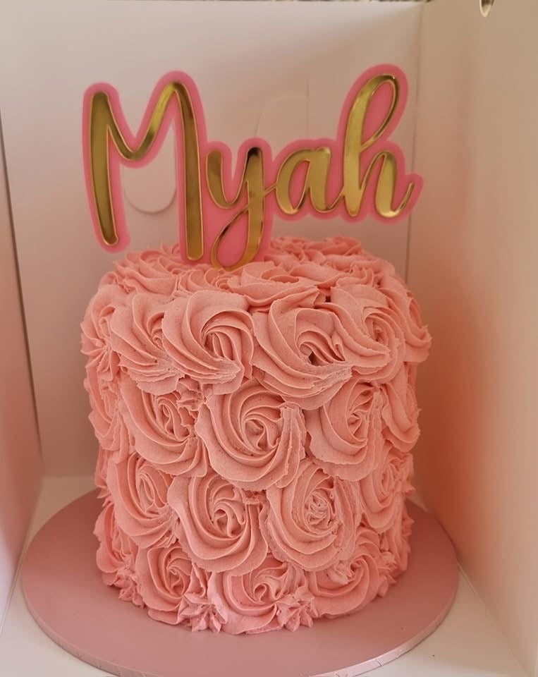 Custom Acrylic Cake Toppers – Personalised Double-Layer Design