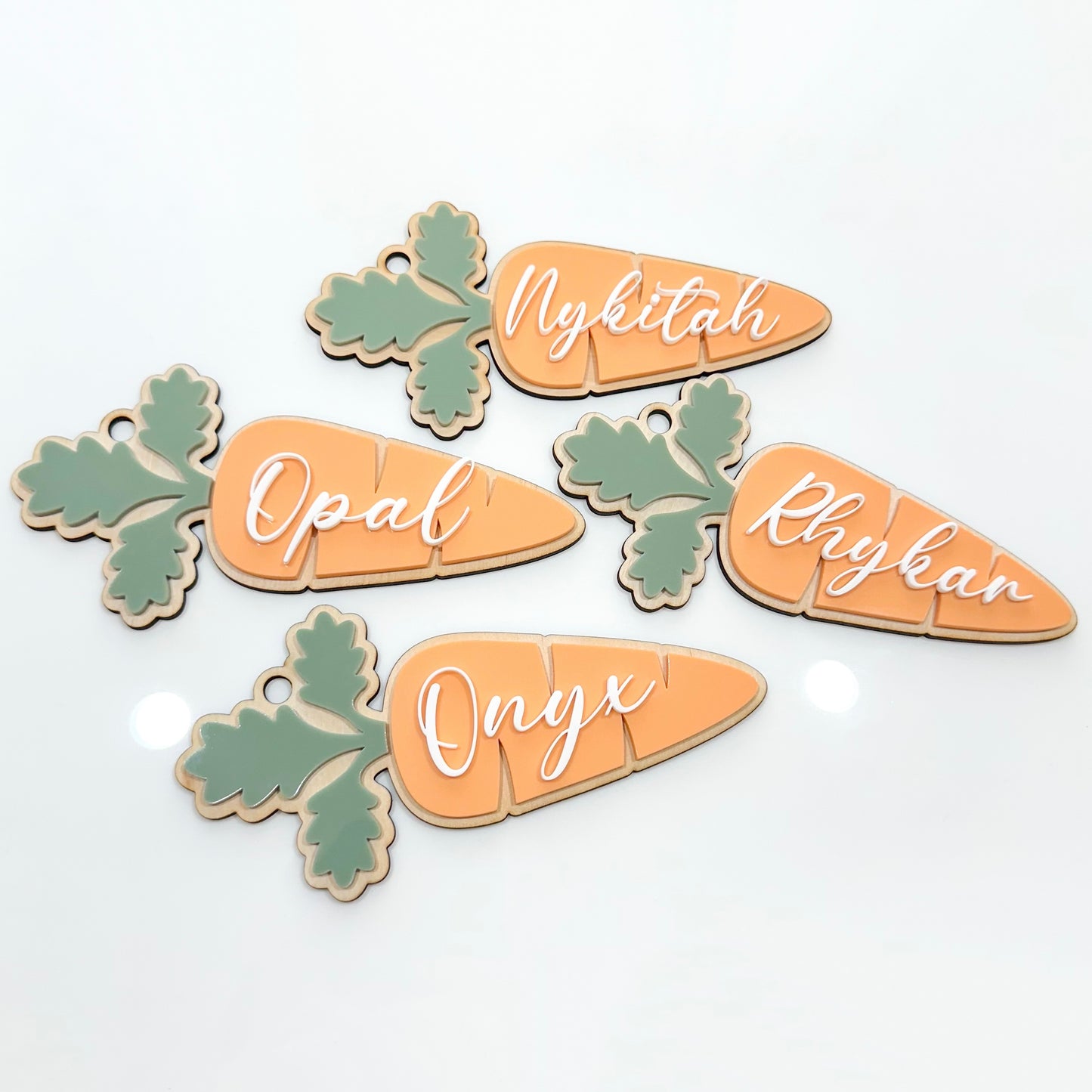Kids Easter Gift Tag – Carrot-Shaped Name Label for Easter Egg Hunts, Bunny Baskets & Party Favours