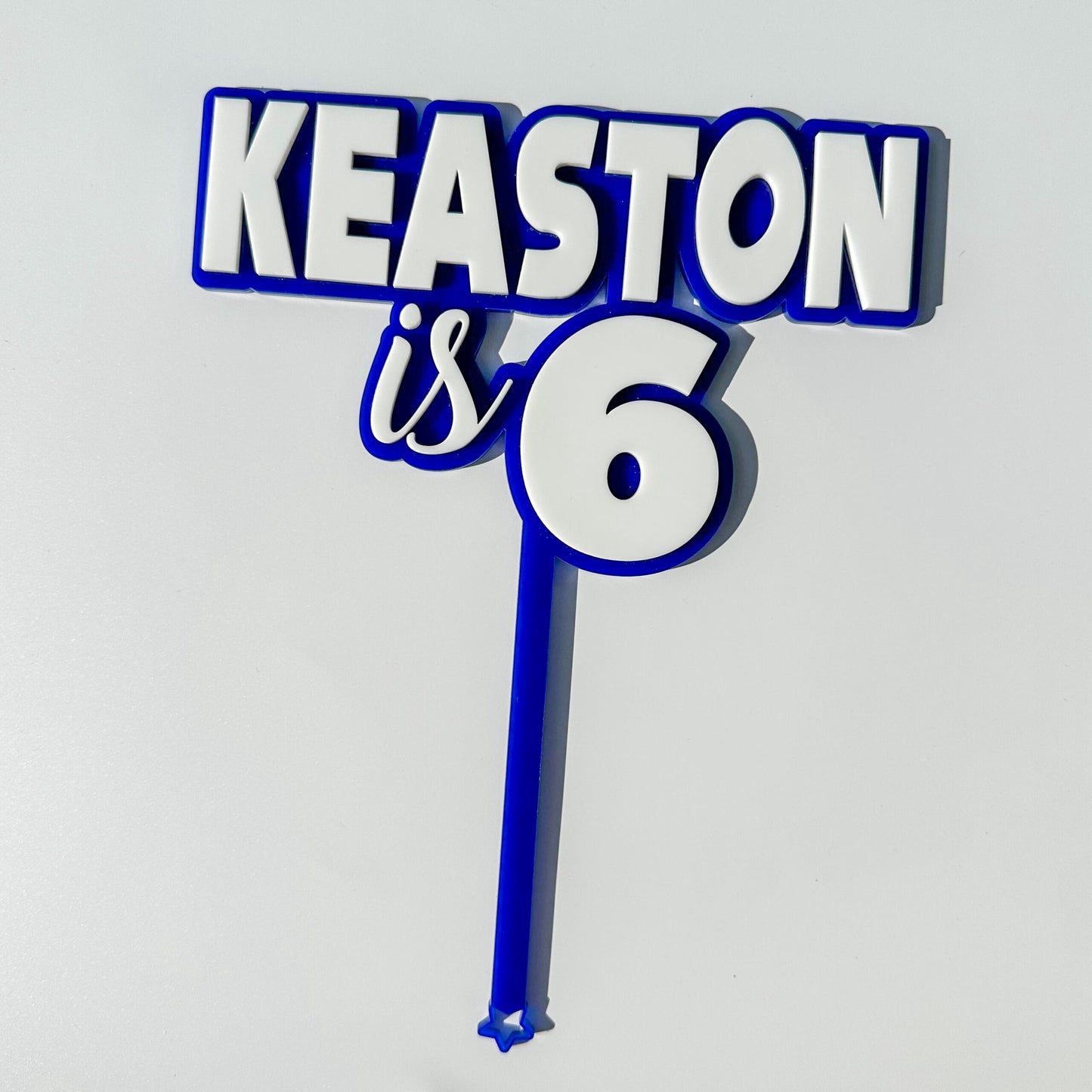 Elegant double-Layer Cake Topper - 3d Acrylic Design with Custom Text - Perfect for top of Cake Placement