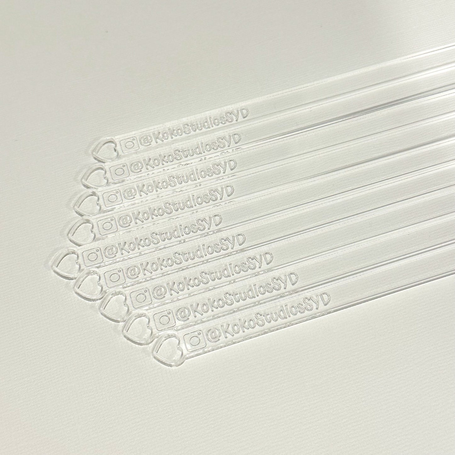 Personalised Clear Acrylic Cake Topper Sticks with Instagram Logo image 1