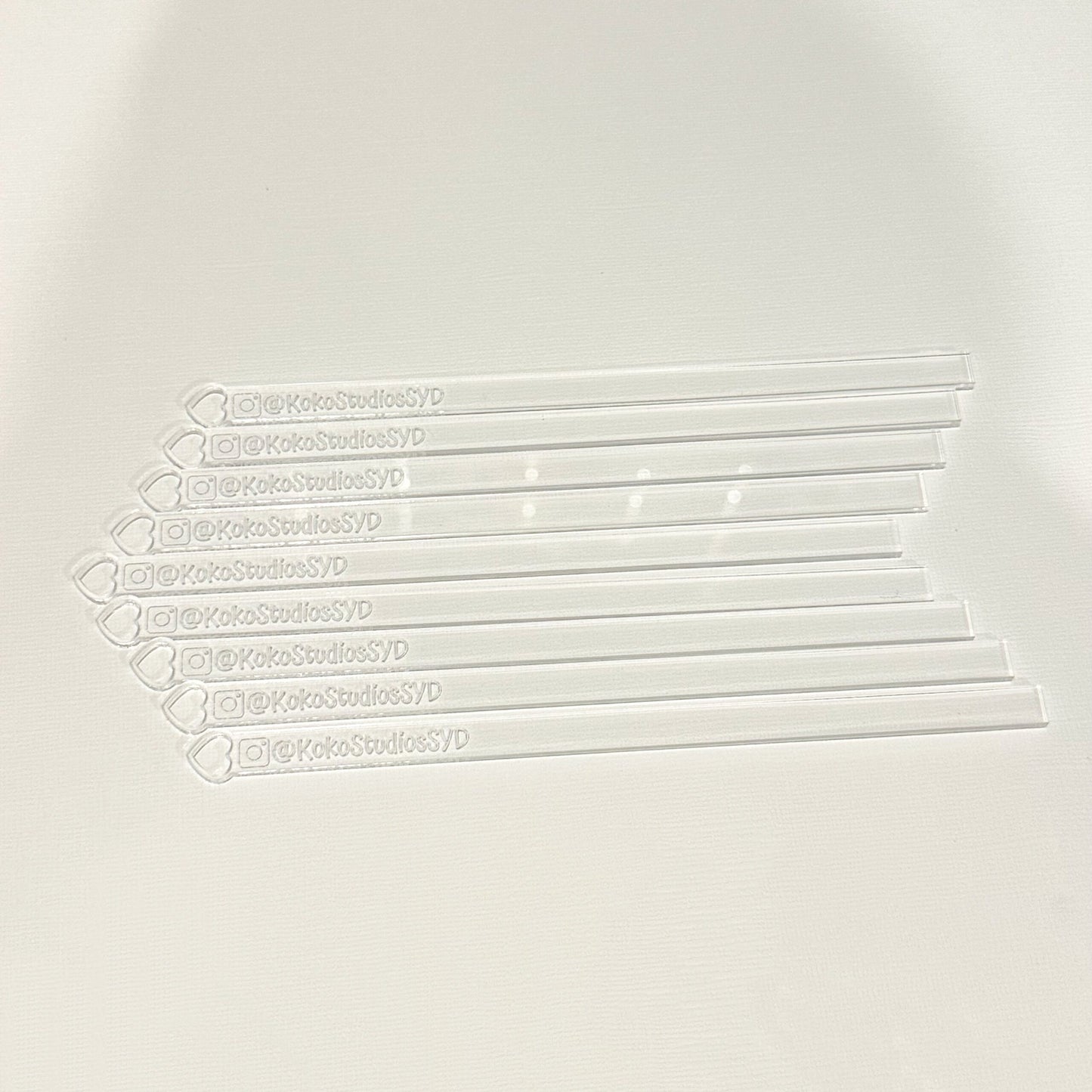 Personalised Clear Acrylic Cake Topper Sticks with Instagram Logo image 2