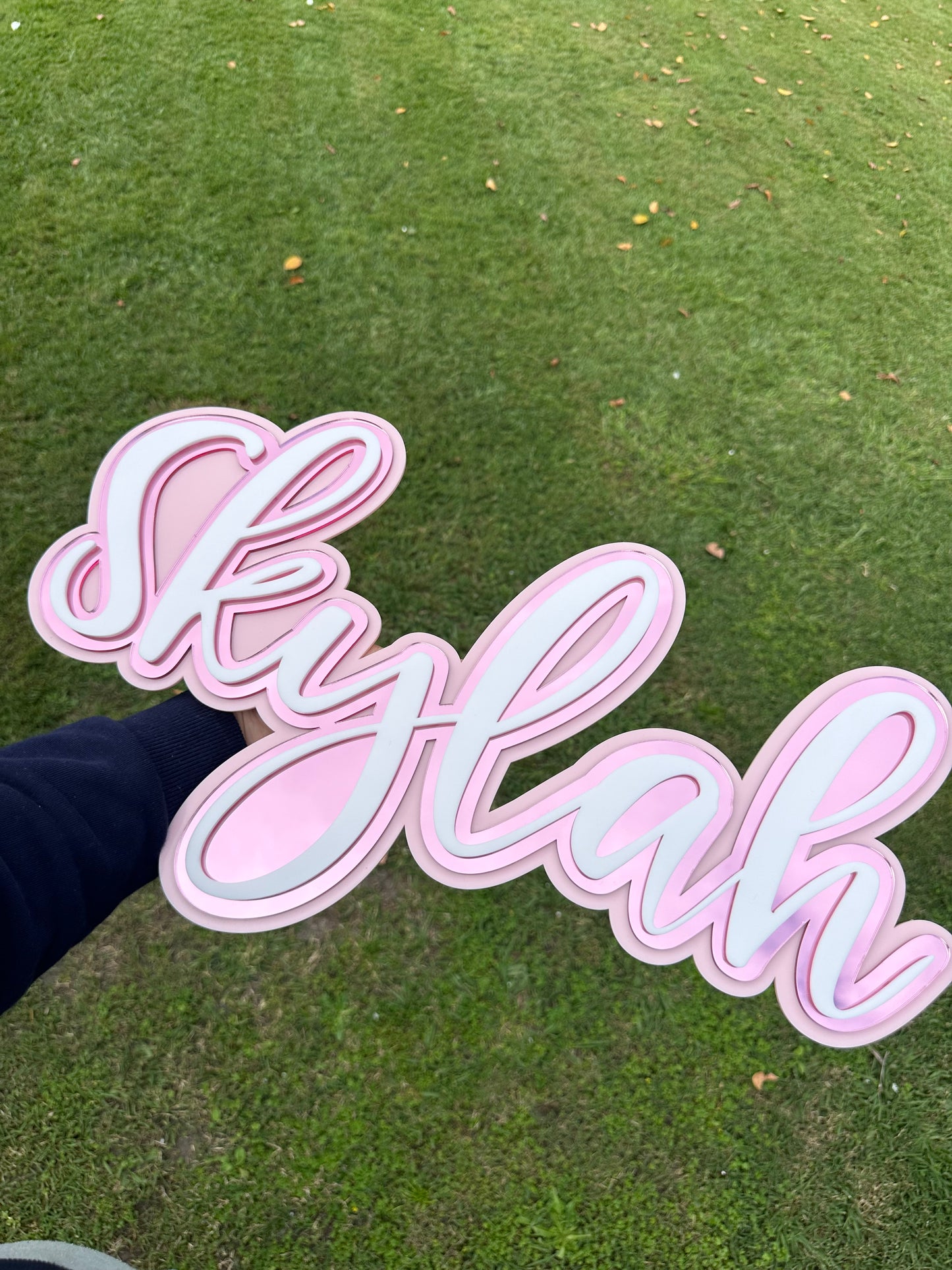 Triple Layer Acrylic Name Sign - Custom 3D Wall Decor
