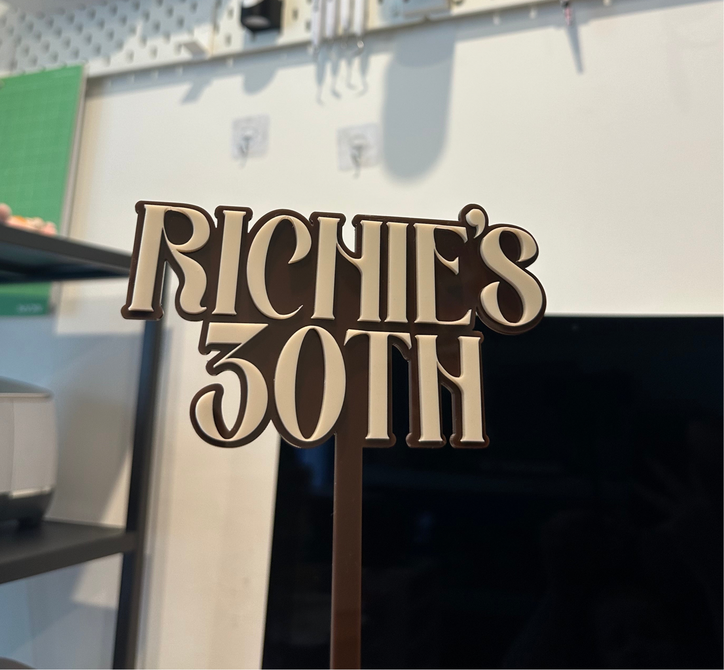 Custom Acrylic Cake Toppers – Personalised Double-Layer Design