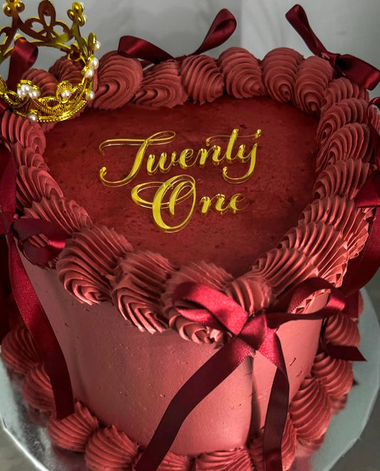 Custom Acrylic Cake Fropper - Personalised Single Layer