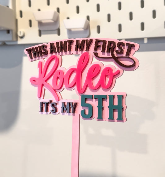 My Rodeo Theme Cake Topper
