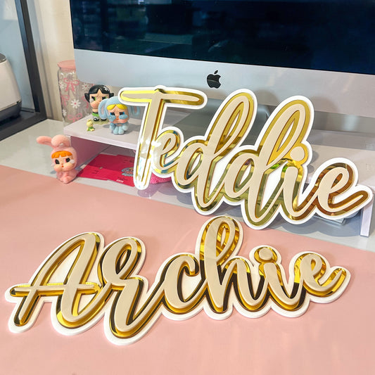 Triple Layer Acrylic Name Sign - Custom 3D Wall Decor
