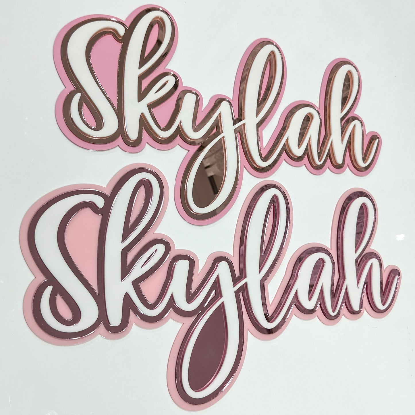 Triple Layer Acrylic Name Sign - Custom 3D Wall Decor