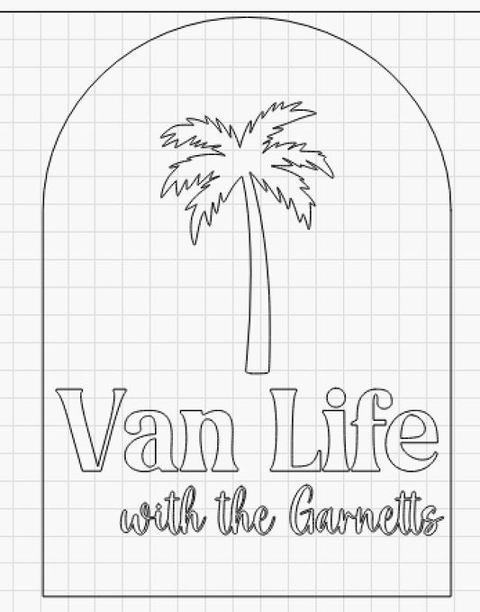 Personalised Tropical ‘Van Life’ Wall Plaque | Acrylic