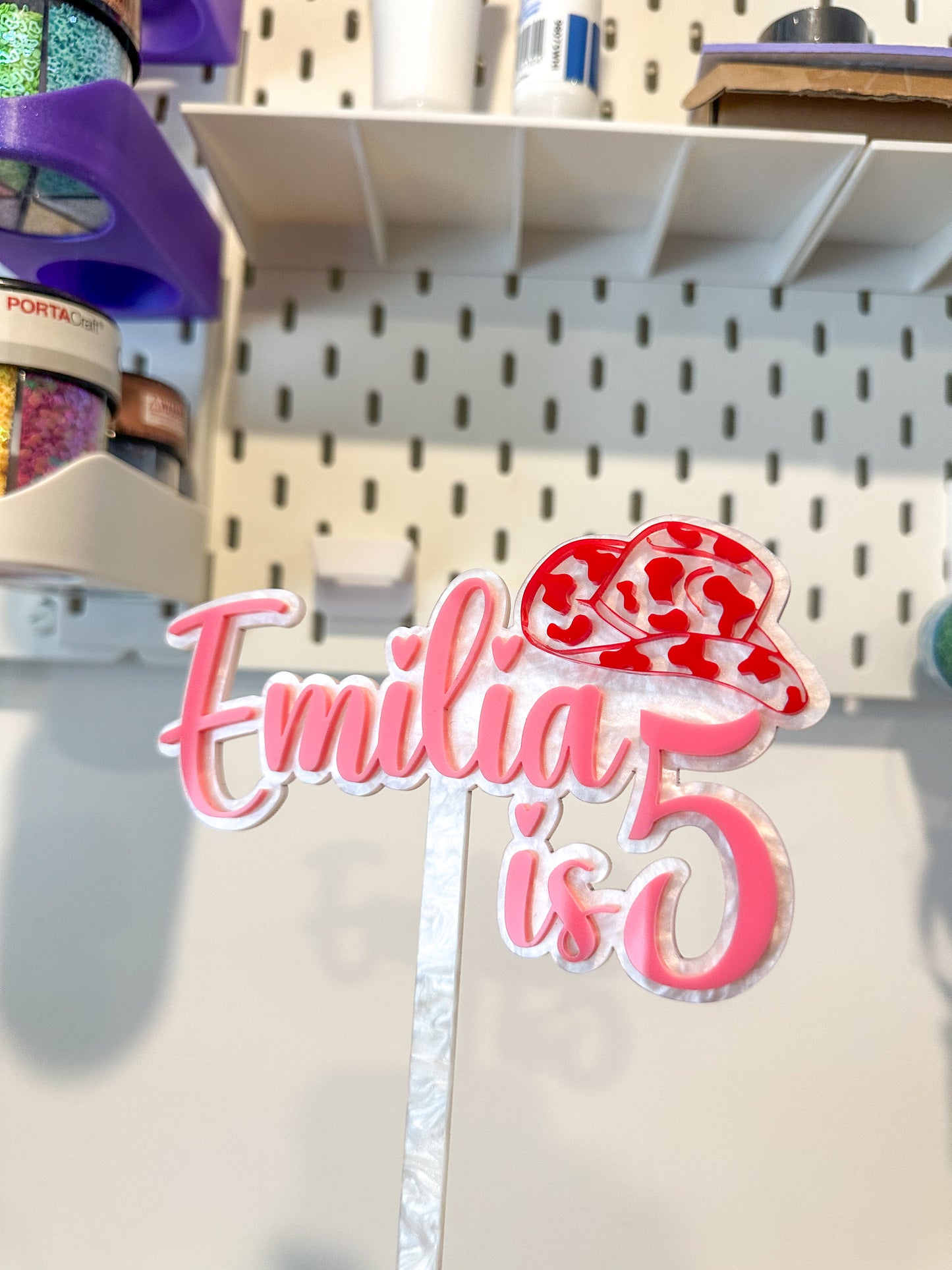 Custom Acrylic Cake Toppers – Personalised Double-Layer Design