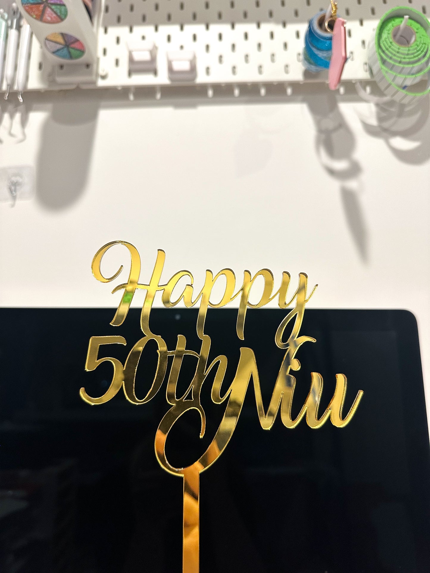 Custom Single-Layer Acrylic Cake Topper