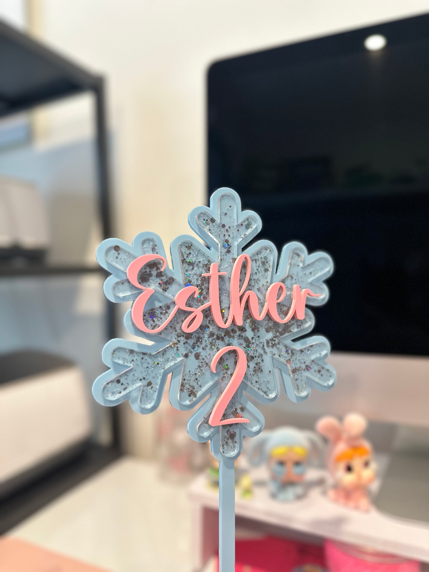 Custom Acrylic Cake Toppers – Personalised Double-Layer Design