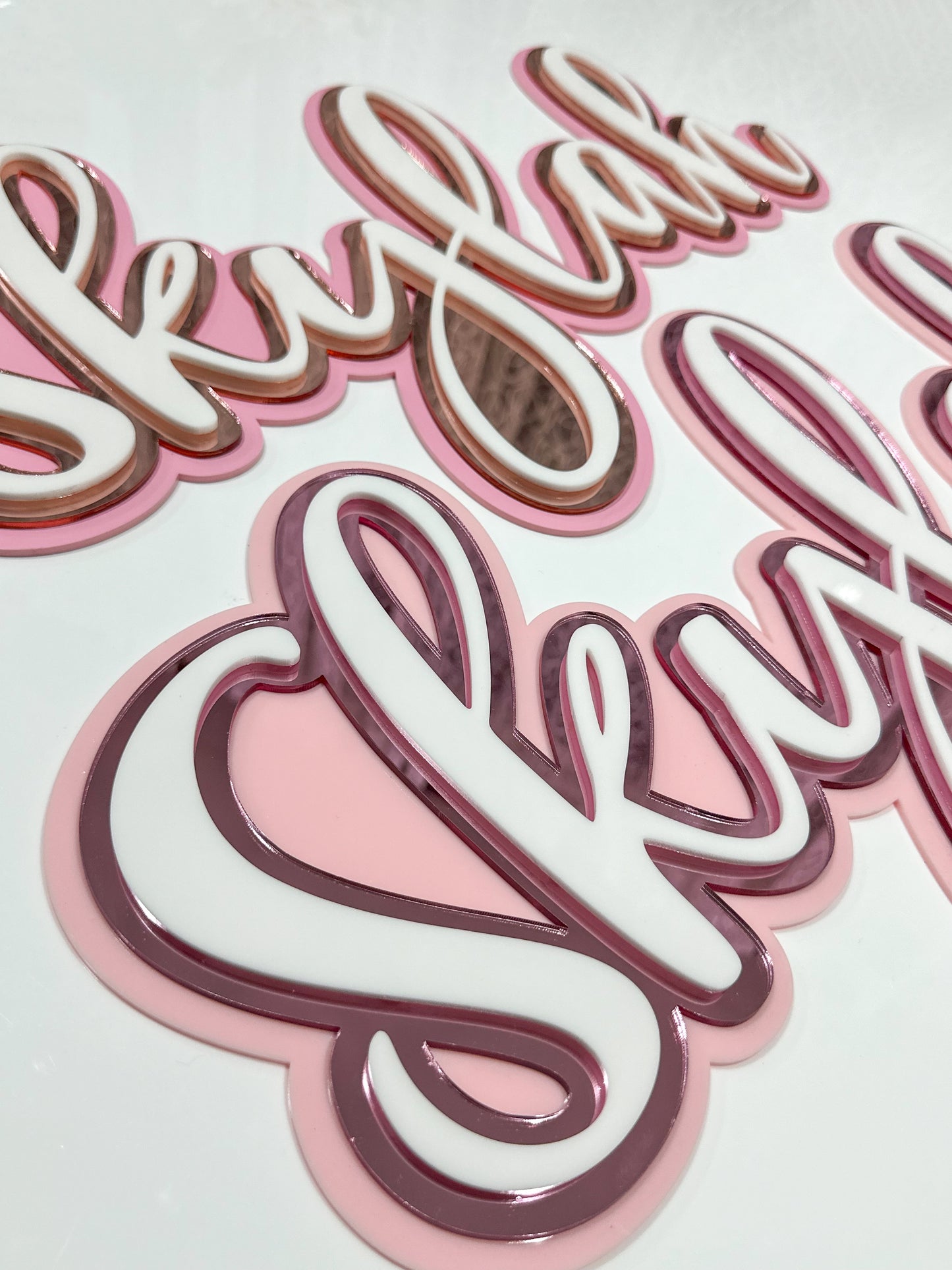 Triple Layer Acrylic Name Sign - Custom 3D Wall Decor