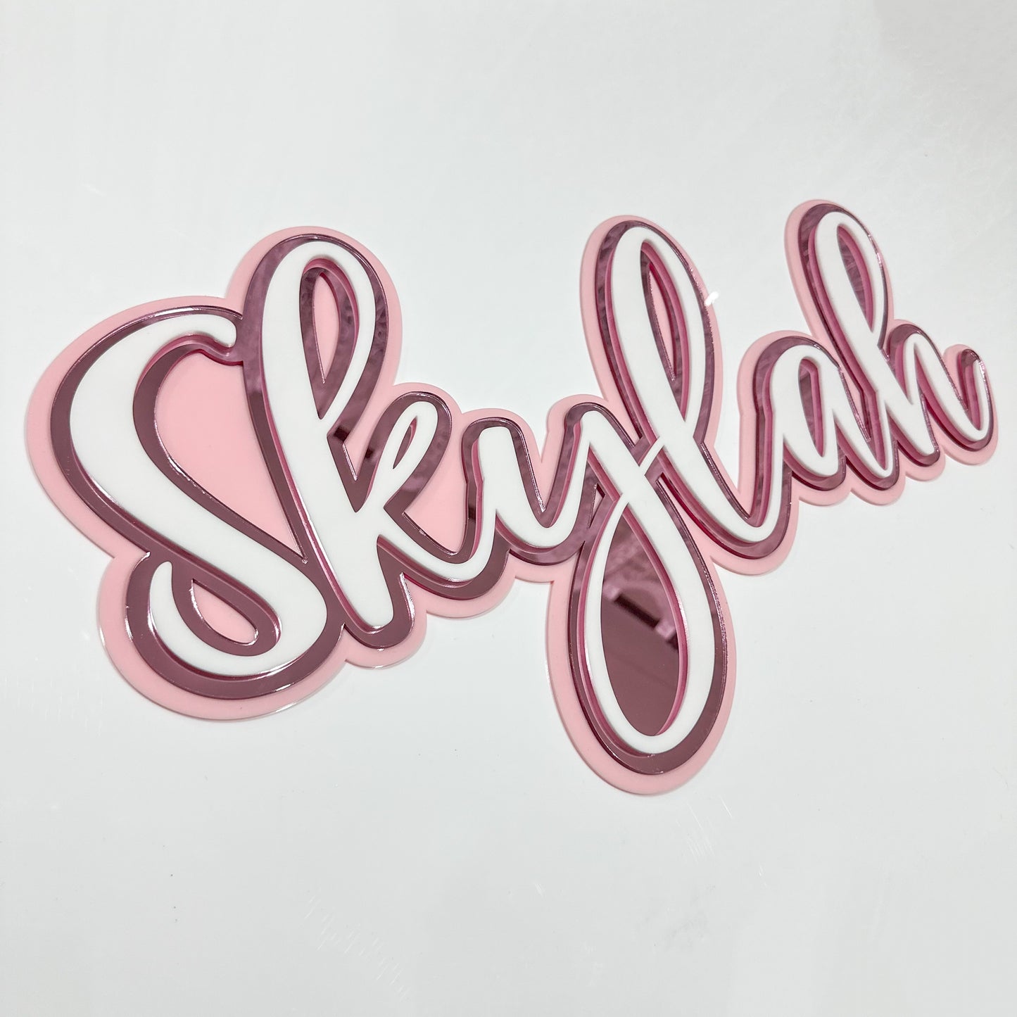 Triple Layer Acrylic Name Sign - Custom 3D Wall Decor