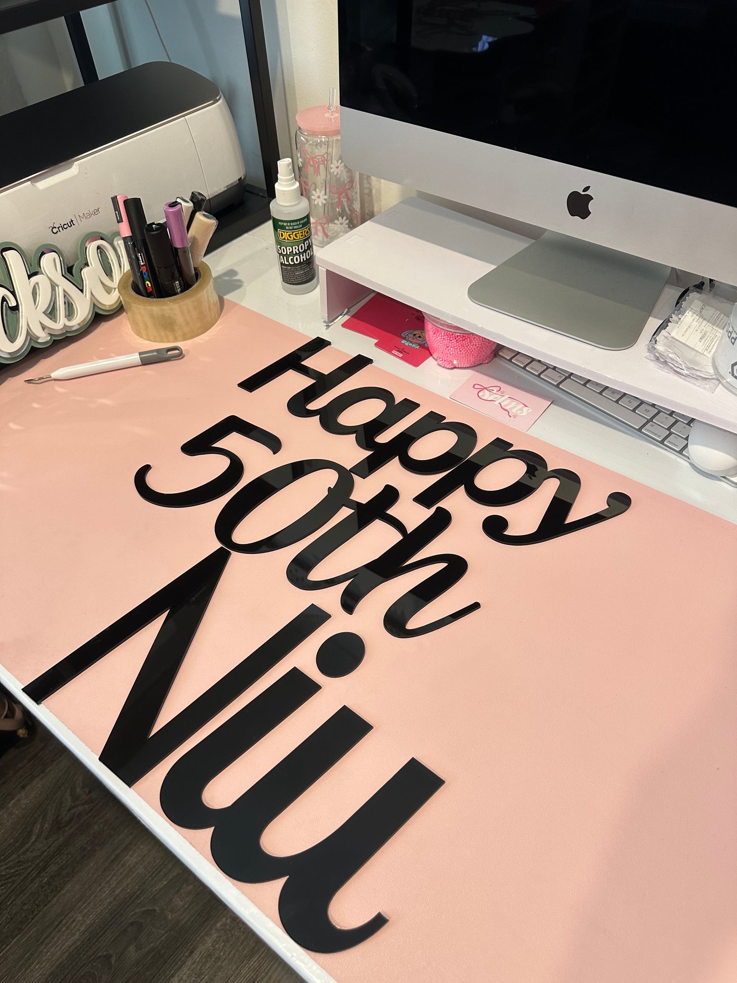 Single Layer Acrylic Name Sign