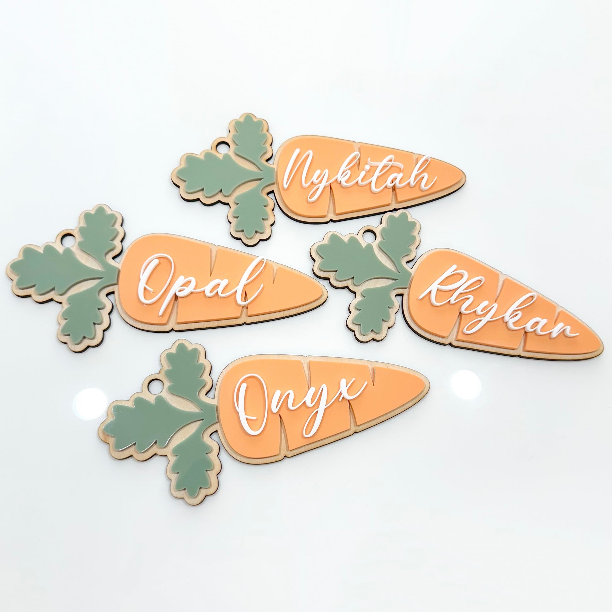 Kids Easter Gift Tag – Carrot-Shaped Name Label for Easter Egg Hunts, Bunny Baskets & Party Favours