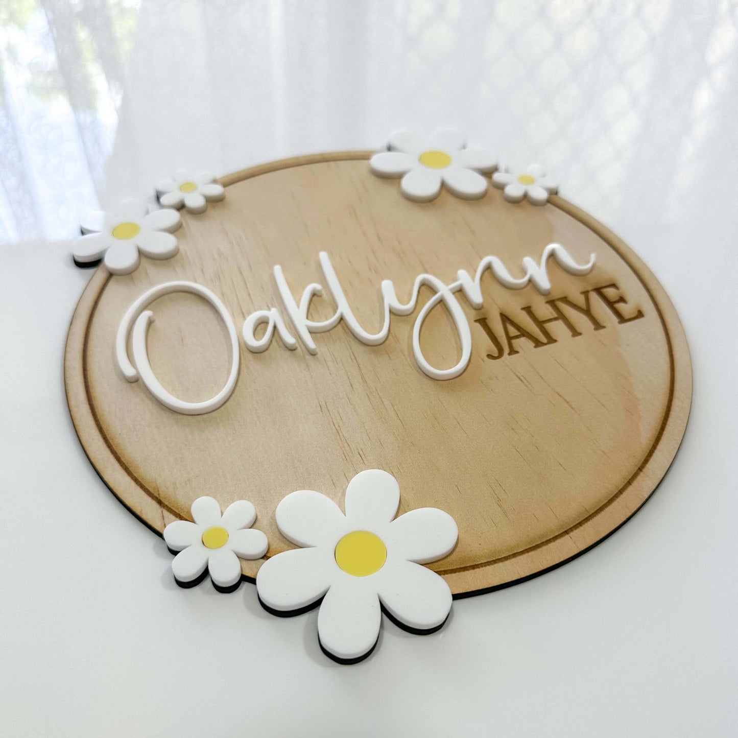 Personalised Daisy Name Plaque for Nursery Decor
