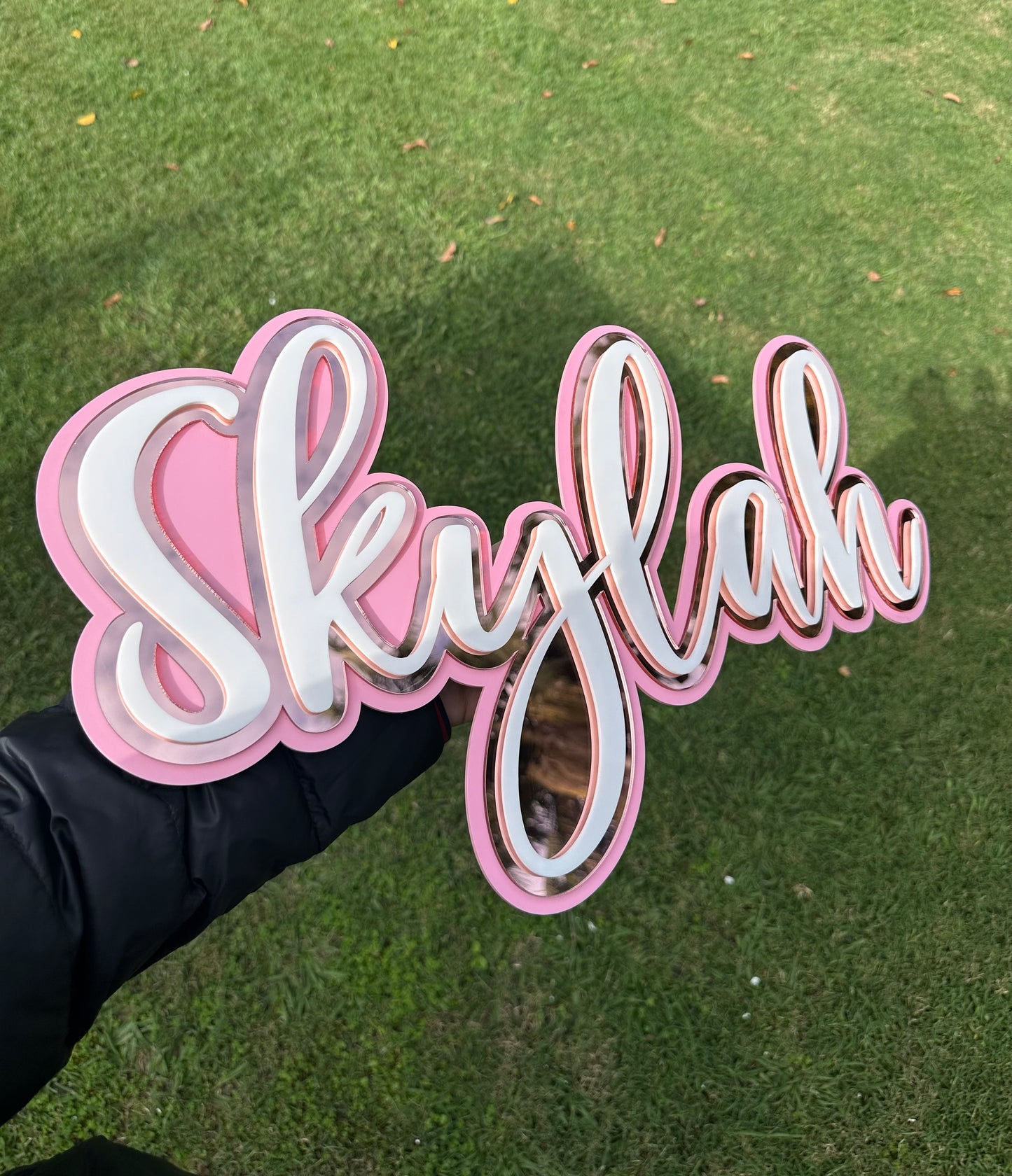 Triple Layer Acrylic Name Sign - Custom 3D Wall Decor