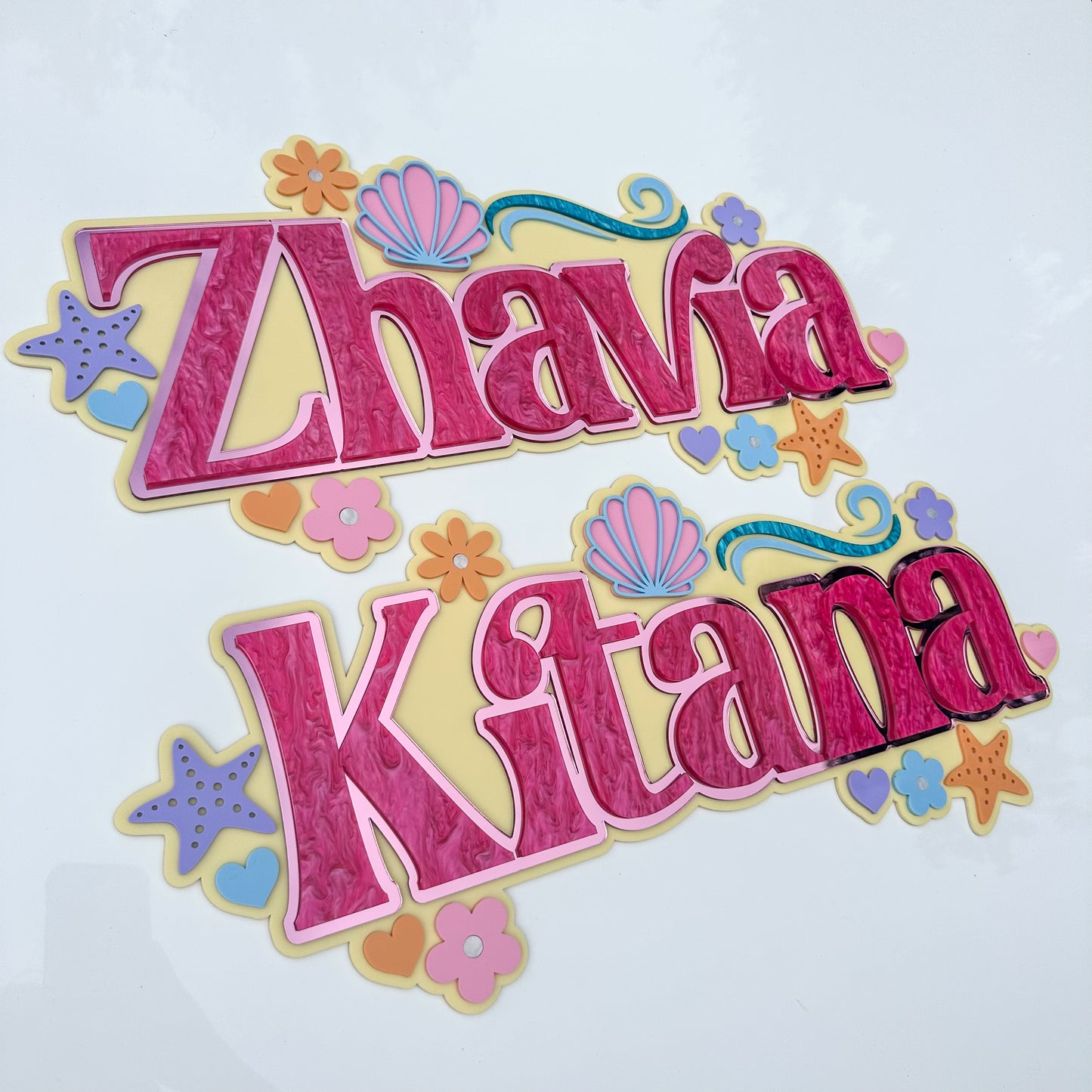 Triple Layer Acrylic Name Sign - Custom 3D Wall Decor