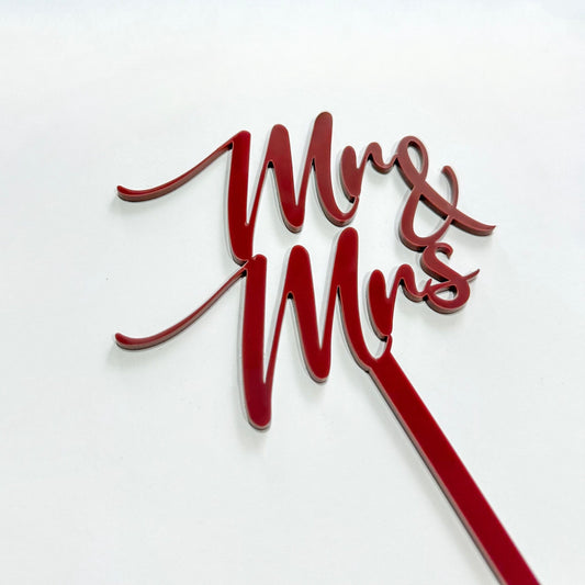 Custom Acrylic Cake Topper - Personalised Single-Layer Design for Weddings & Birthdays - Any Text or Name