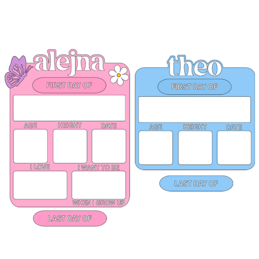 First & Last Day of School Acrylic Boards