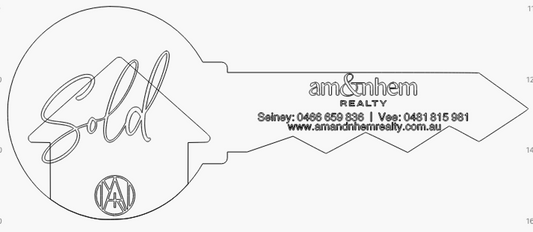 Personalised Realtor Key with Logo – Acrylic Sold Sign for Closings