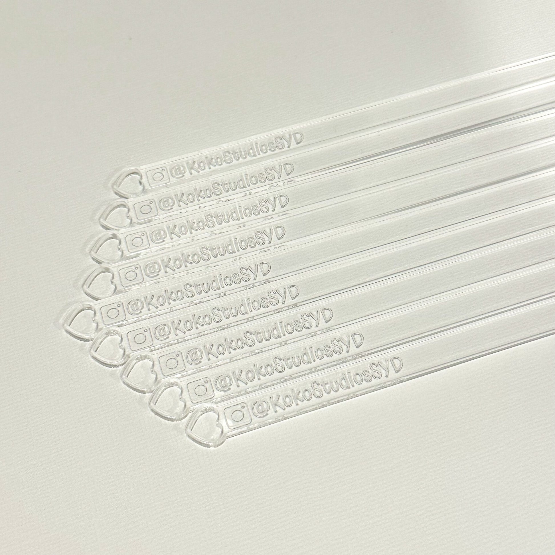 Personalised Clear Acrylic Cake Topper Sticks with Instagram Logo image 1